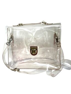 Clear Shoulder Bag With Top Handle  12 1/2" x 11" Festival Games Concerts
